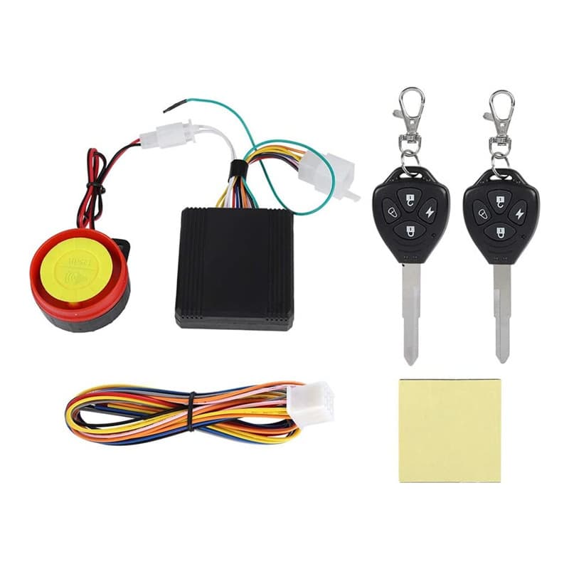 Motorcycle Alarm Anti-Theft Device Remote Control with Key Start Flameout 12V Scooter Off-Road Vehicle Waterproof Universal