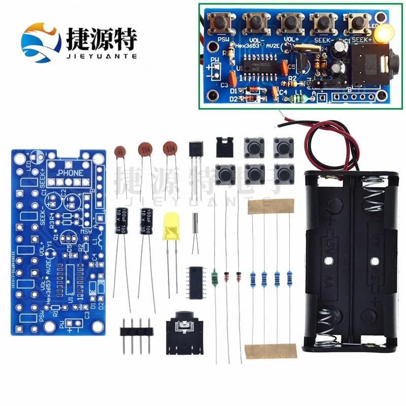 FM Radio Kit 76~108MHz Training Kit DIY Kit (Discrete Components) Soldering Practice