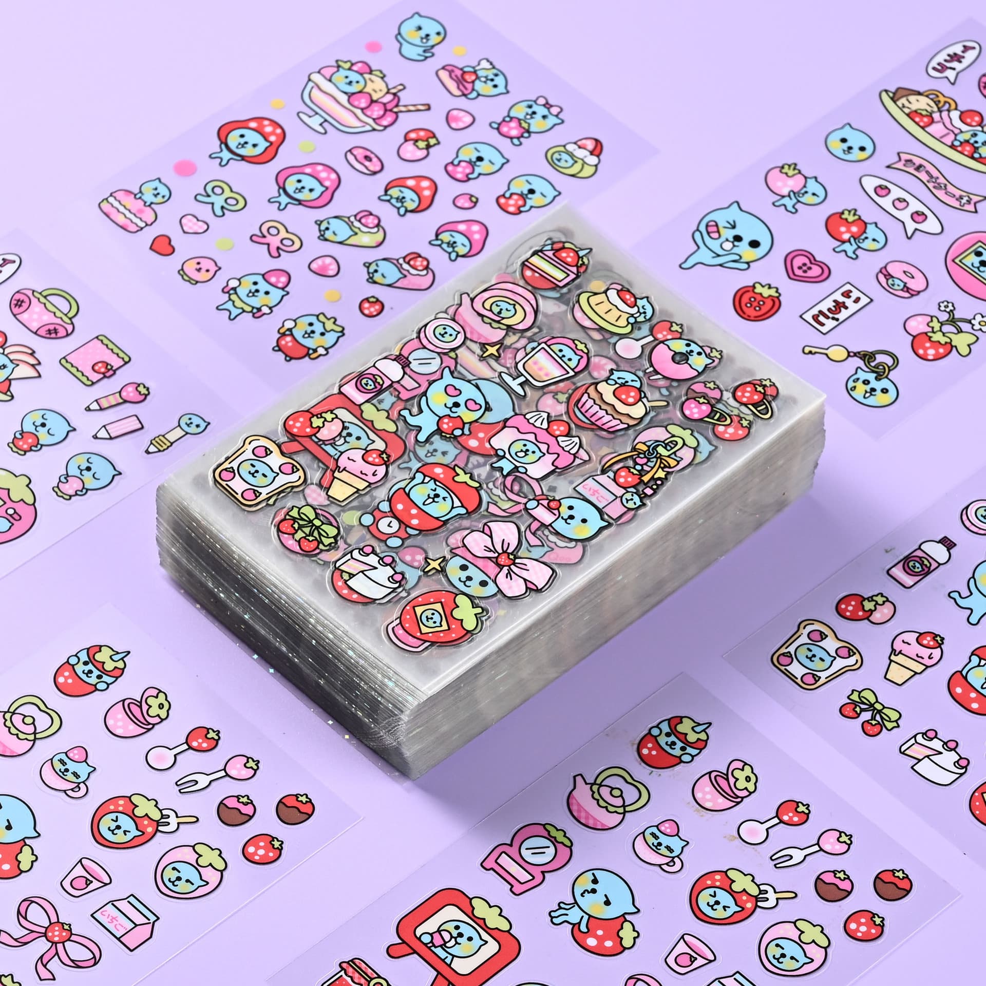 Cartoon Queer Waterproof Small Decals for Girls' Water Bottles and Phone Cases, Creative Transparent Stickers, Cute Scrapbooking Stickers Wholesale