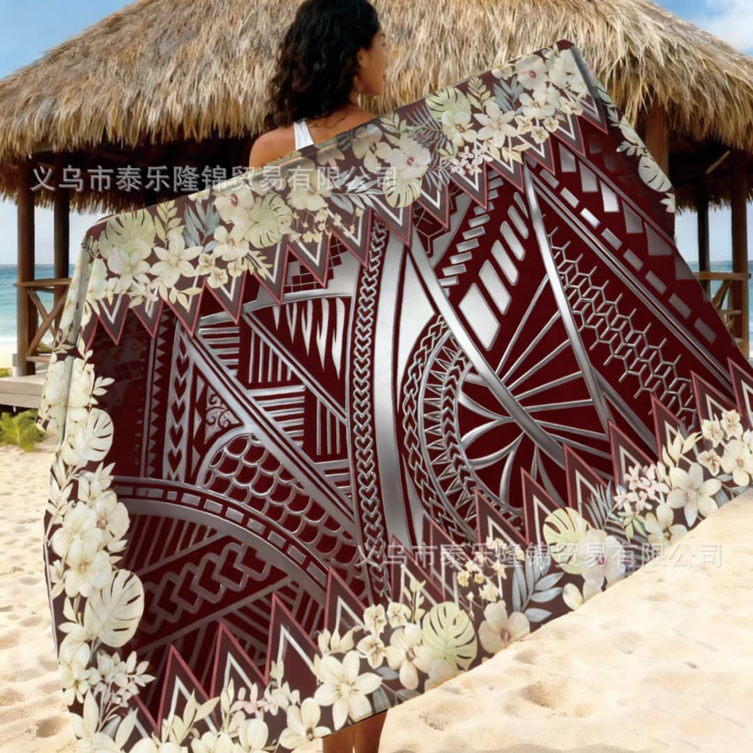 Factory direct South Pacific Islands style pattern printed half-sarong Fiji sulu New Zealand Pareo