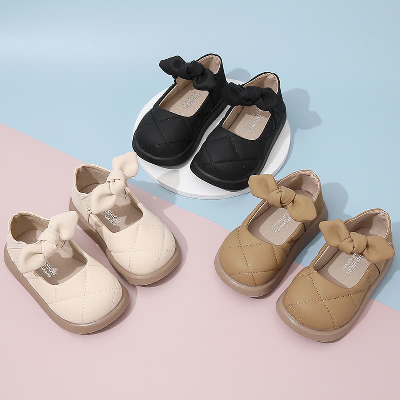 Fashionable Women's Small Leather Shoes For Spring Autumn 1-3 Years Old Baby Princess Shoes Breathable Children's