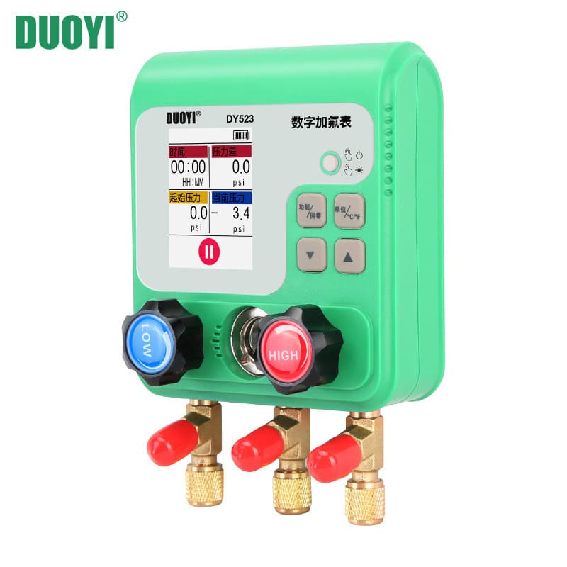 Duoyi DY523 Automotive Air Conditioning Refrigerant Charging Vacuum Pressure Gauge Electronic Refrigerant Meter New Product