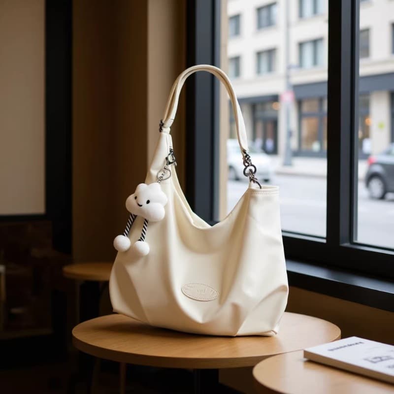 Large Capacity Cloud Bag Women White Versatile Bag 2025 New Tote Crossbody Commute Shoulder Bag Women Single Shoulder Cloth