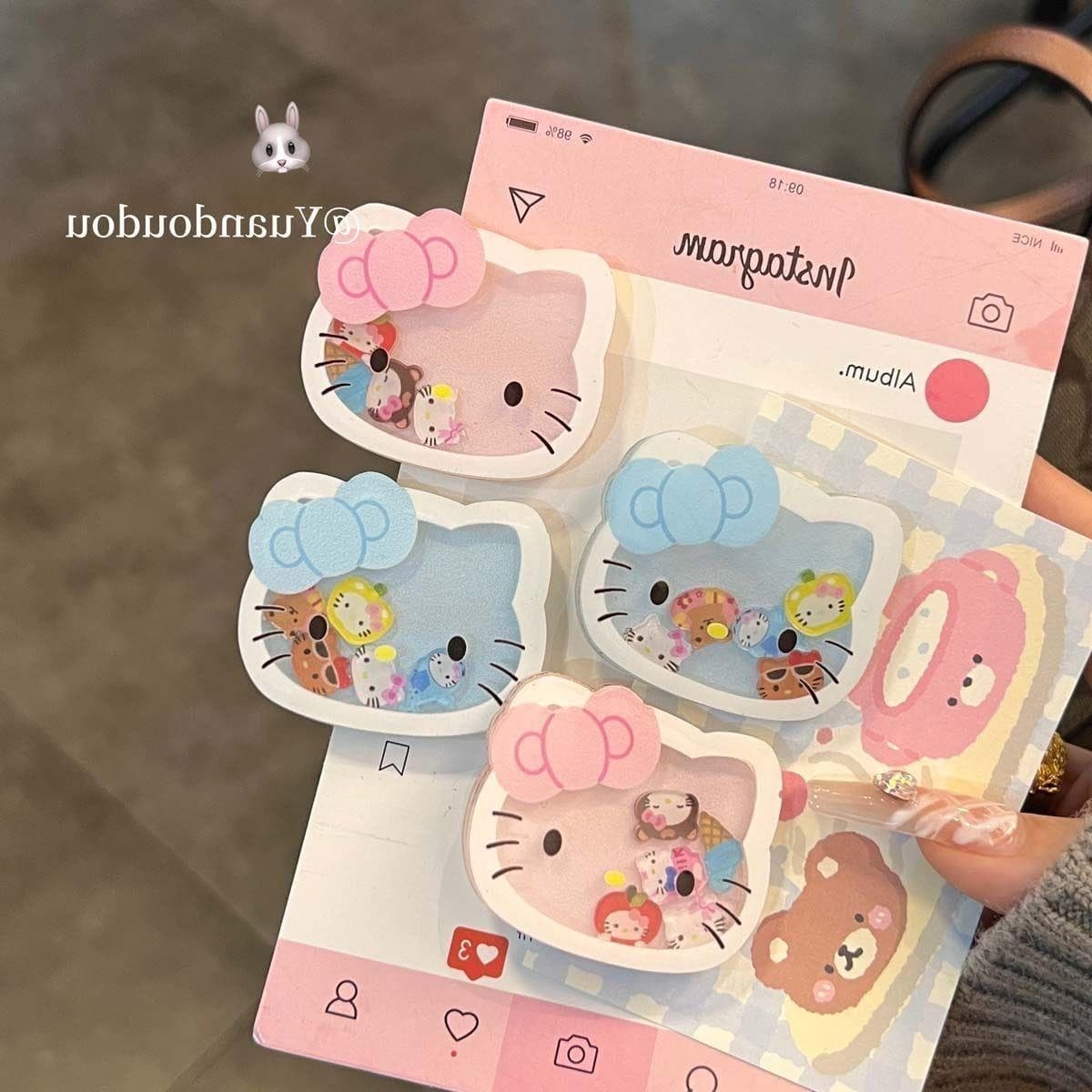 Cartoon Camera Stand Hello Kitty Phone Case Side Sweet Kitty Handheld Shooting Stand Cartoon Stand