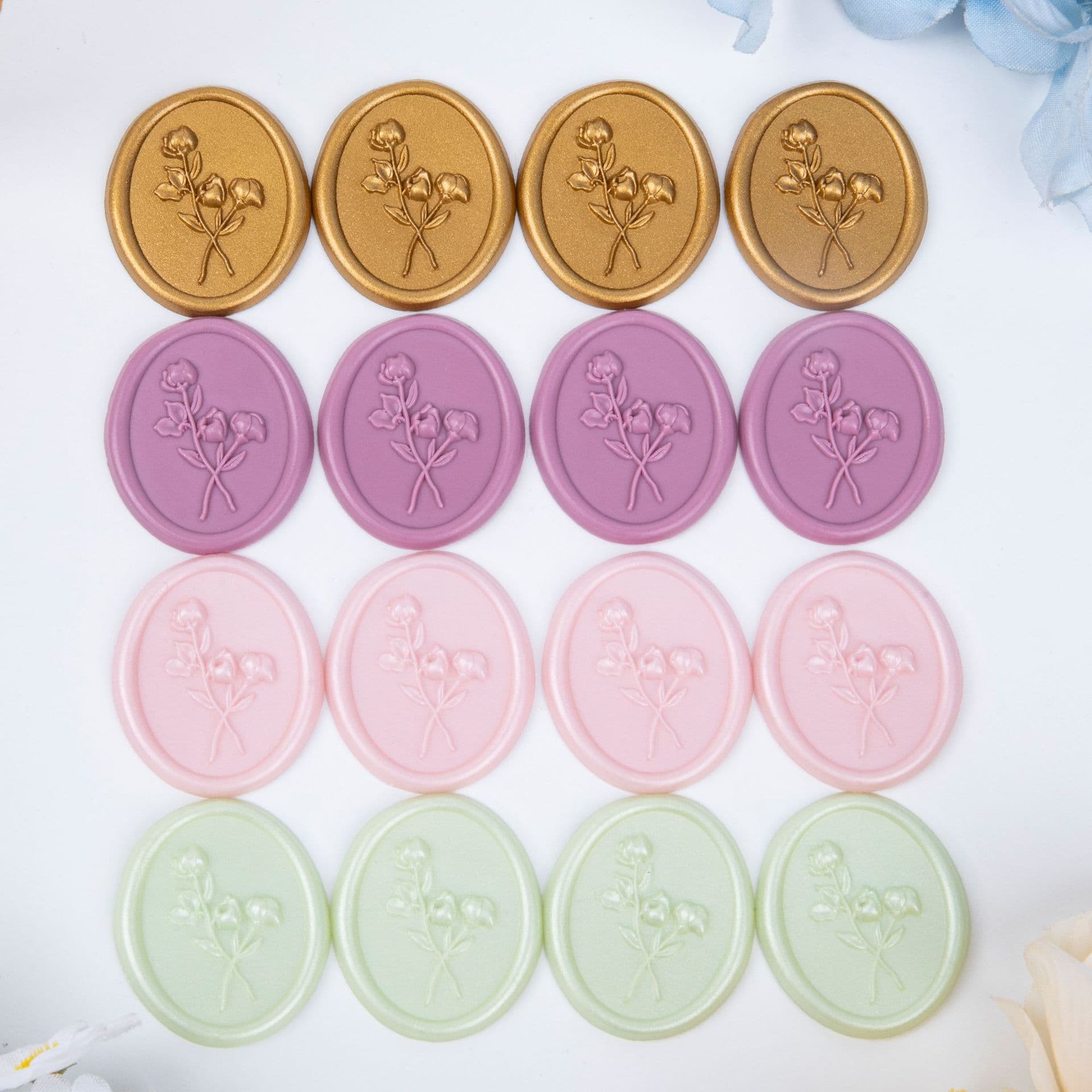 Plant Leaf Wax Seal Stickers in Stock, Wax Seal Stickers, Wax Labels, Wedding Wax Sheets, Envelope Sealing Stickers