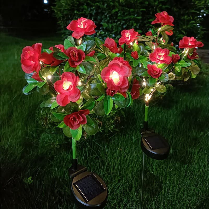 Outdoor courtyard terrace garden LED ground lamp azalea solar azalea solar ground lamp