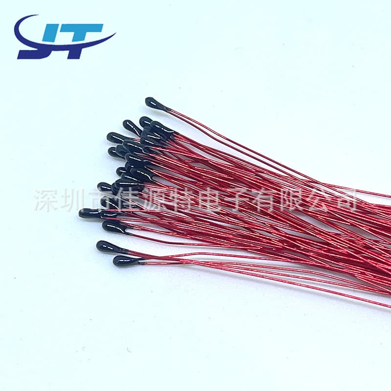 Red enameled wire thermistor for smart cups and wireless charging hand warmers, 100K NTC thermistor