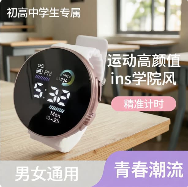 Middle and high school student watches youth electronic watches men's sports high-looking ins college style men's and women's timetables
