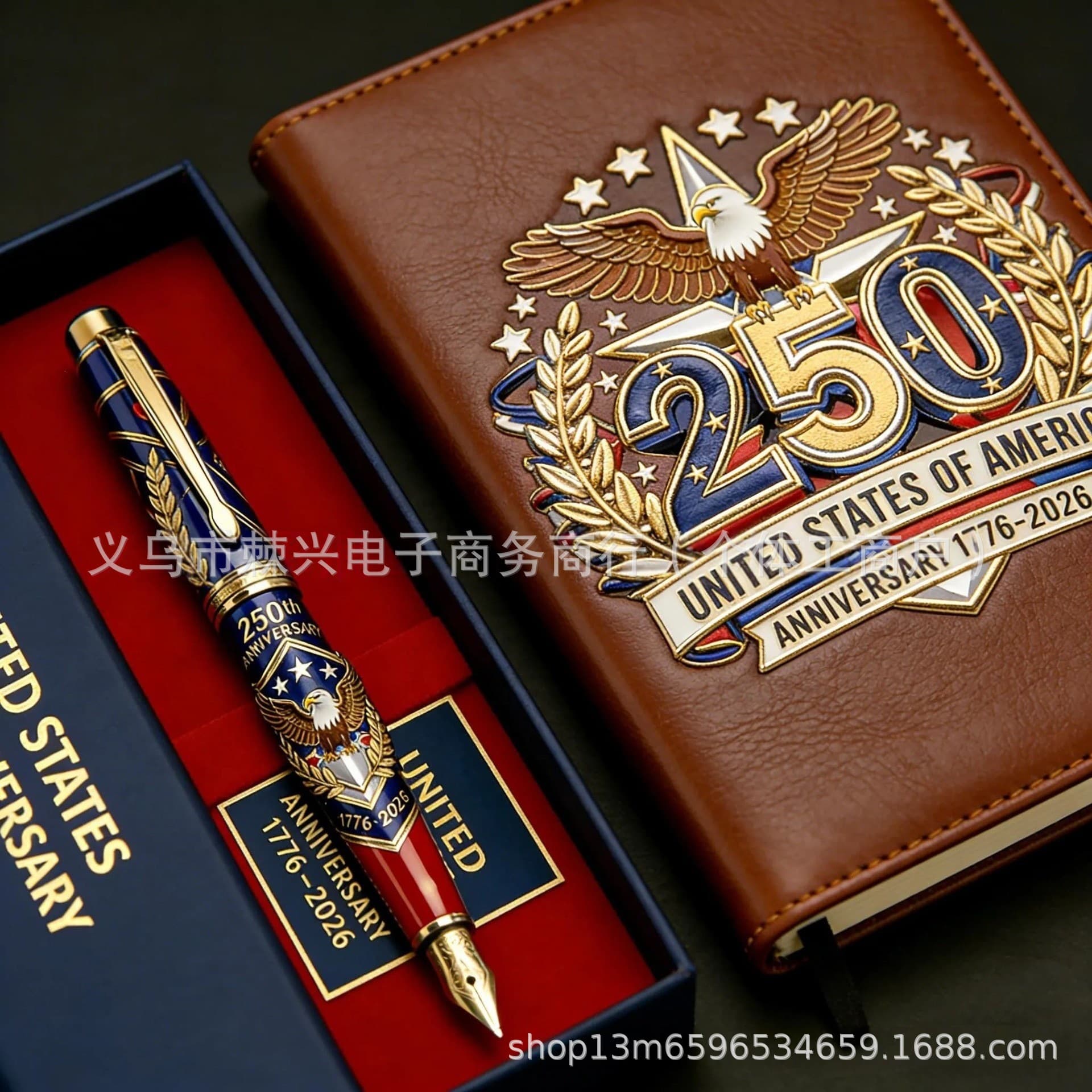 Cross-border 250th U.S. Anniversary Pen & Notebook Set 250th Anniversary Pen