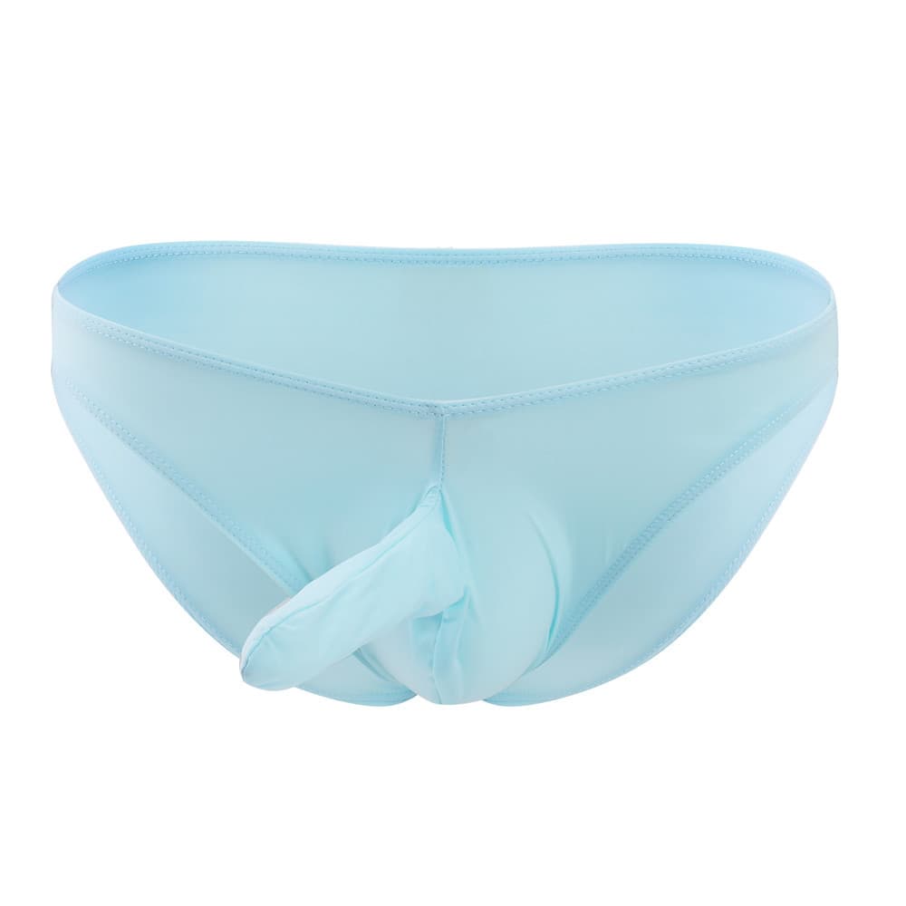 Sexy Transparent Men's Ice Silk Briefs Low Waist Triangle Pants Explosive Separation Elephant Nose Underwear For Men
