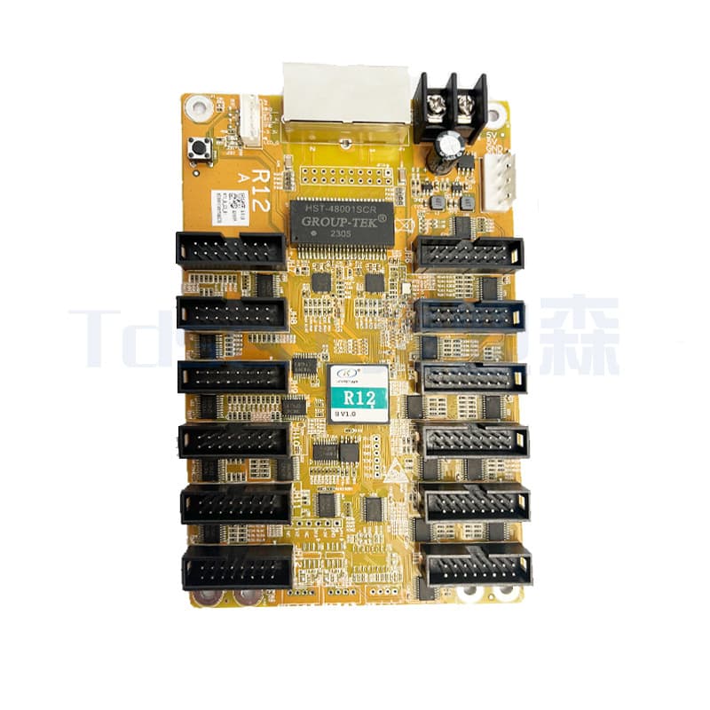 Kaishida G612c/R12 new gold card receiver card, 12 ports with 90,000 points, 32-scan full-color LED display.
