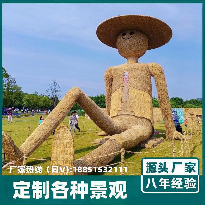 Straw Crafts Straw Animals Landscape Straw Granary Farming Scarecrow Cartoon Scarecrow Straw Harvest Festival