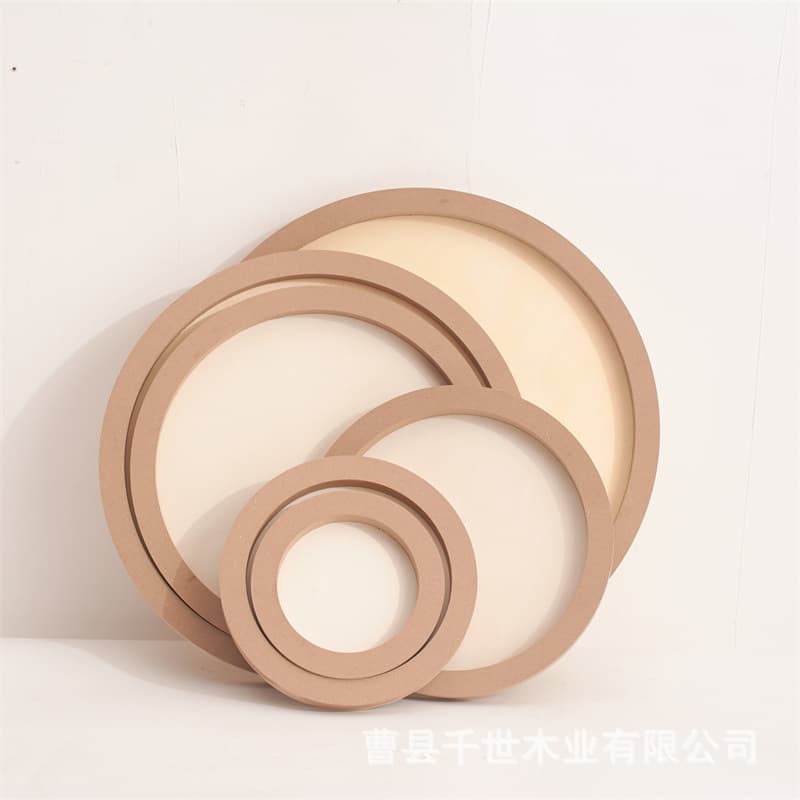 Children's DIY round clay picture frame, handmade clay picture frame, light clay paper pulp splicing pattern, wooden picture frame