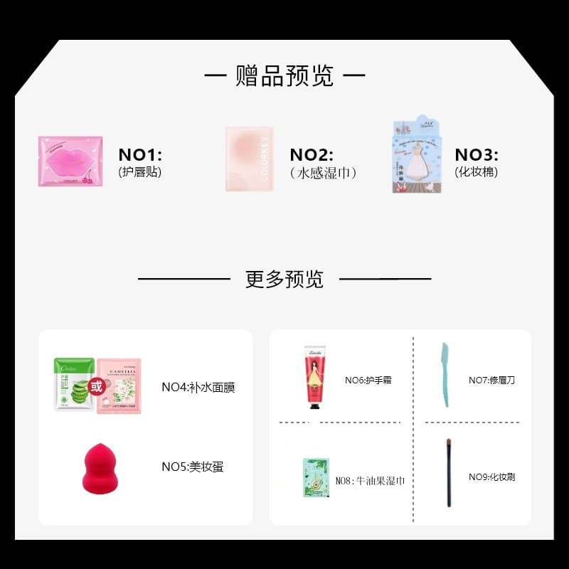 One Dollar Small Gift: Eyebrow Pencil, Eyeshadow Brush, Cotton Pads, Powder Puff, Makeup Tools, Eyebrow Razor, Mirror, Makeup Remover Wipes for Women Beauty