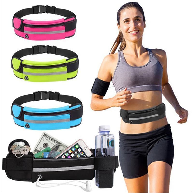 New Unisex Running Waist Bag Outdoor Sports Phone Pack Multifunctional Waterproof Ultra-Thin Close-Fit Cycling Bag Water Bottle Pack