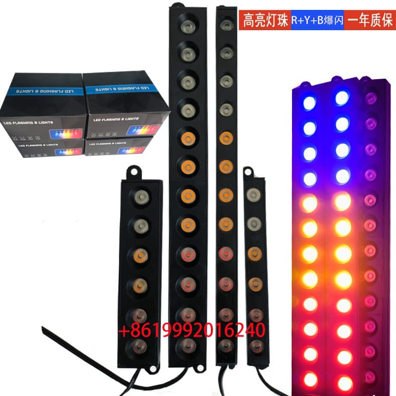 Guangzhou Truck 12V 24V Chasing LED Light Auto Motorcycle Modification Decorative Ambient Light Warning Red Blue Strobe Light