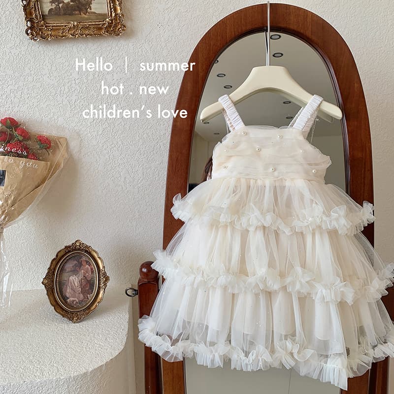 Girls' Dress 2026 New Princess Dress Children's Strapless Tutu Skirt Baby Tutu Puffy Skirt