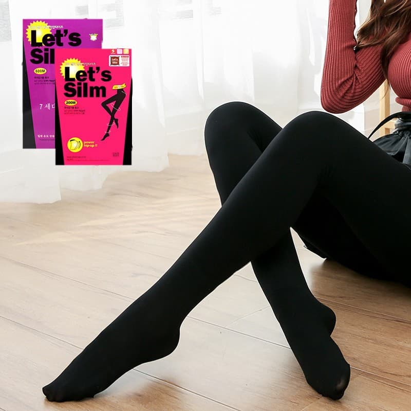 Korean Compression Pants Slimming Stockings, Women's Spring/Autumn Fleece-Lined Thickened Nude Anti-Run Beautiful Leg Leggings