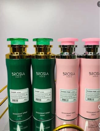 BROSIA Sugar Perfume Body Spray, a popular cross-border perfume spray in Africa, 200ml, with a sugar scent.