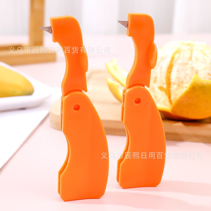 New Multi-functional Thick Orange Peeler, Foldable Citrus and Pomelo Peeling Knife, Carton and Jelly Opener for Wholesale