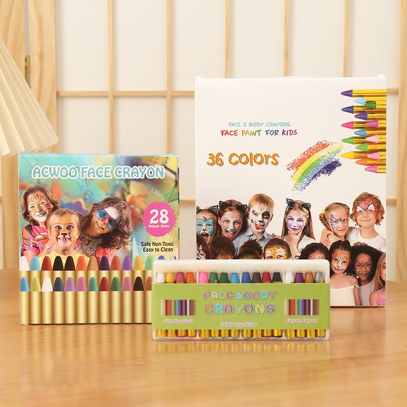 Halloween New Arrivals Wholesale Colored Crayons (16, 28, 36 Colors) Halloween Supplies DIY Hand-painted Graffiti Face Paint