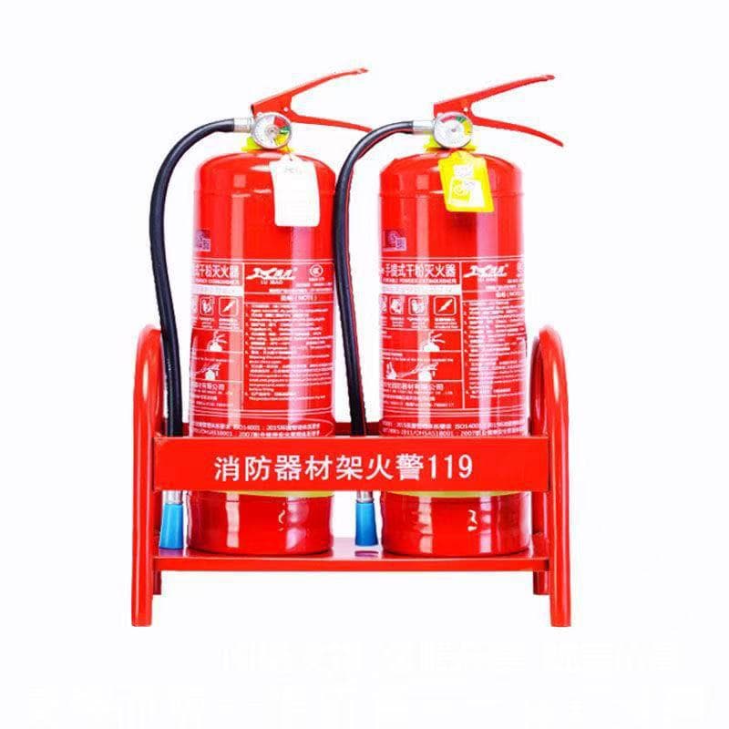 Fire Extinguisher Bracket Fire Equipment Rack Fire Extinguisher Fixed Holder for 4/8kg Double Hole Factory Direct Wholesale