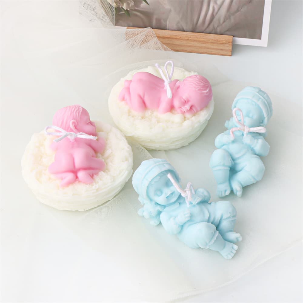 Cute Sleeping Baby Aromatherapy Candle Baby Infant Full Moon Gift Decoration Souvenir Birthday Celebration Creative Decoration