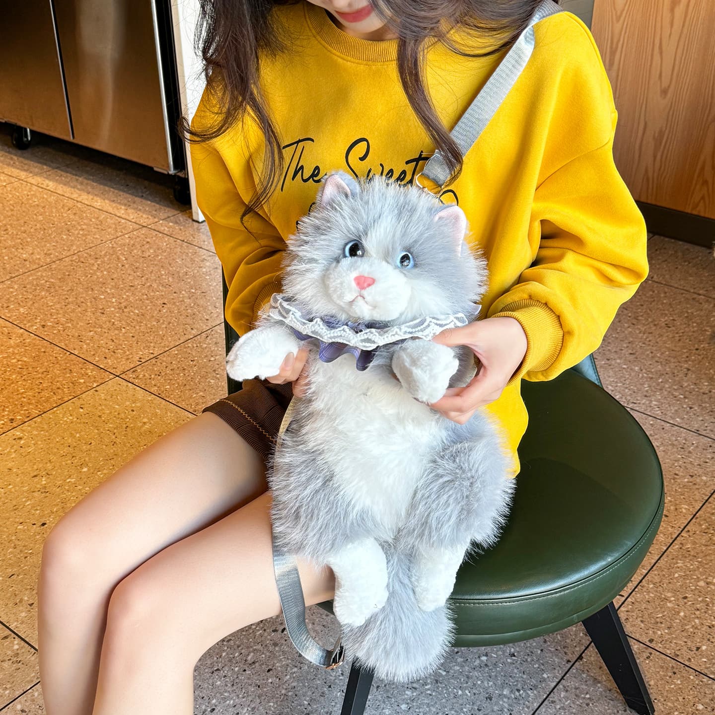 Simulation Ragdoll Cat Doll Cat Doll Plush Toy Can Call Cute Pet Kitten Ragdoll Girl Gift