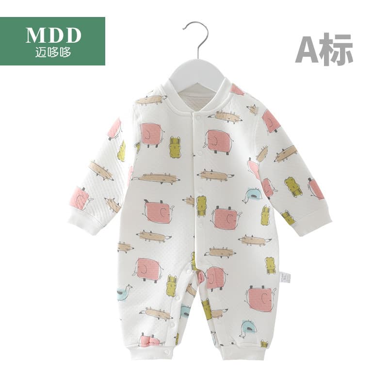 Newborn Thermal Onesie Long-Sleeve Baby Romper Infant Fall Crawling Outfit