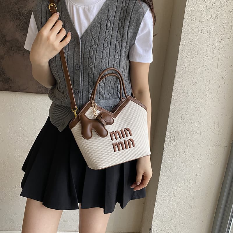 Cross-border Large Capacity Tote Bag for Women, Fashion Embroidery Bags, Versatile Shoulder Bag, Casual Commuter Handbag