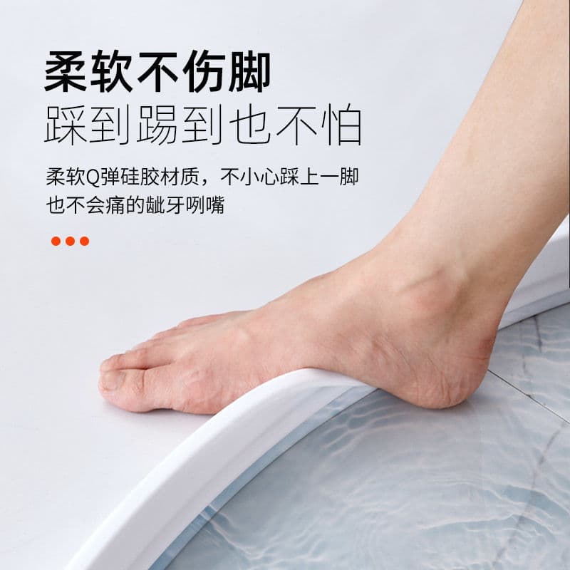 Bathroom Water Dam Strip Bendable Silicone Shower Curtain Water Stopper Wet-Dry Separation Waterproof Barrier
