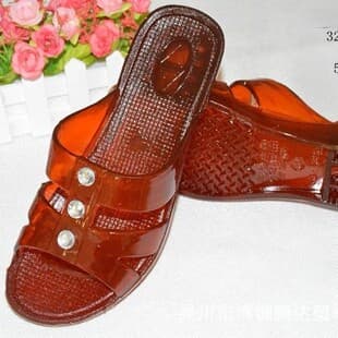 Thick Sole Slippers for Middle-Aged and Elderly Women, Non-Slip, Daily Home Leisure, Outdoor Wear, Women's Summer Slippers