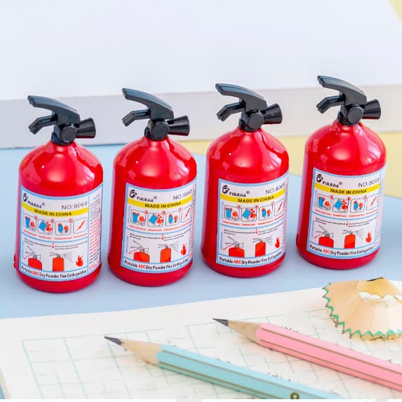 Elementary student fire extinguisher stationery gift children's single-hole creative shape pencil sharpener