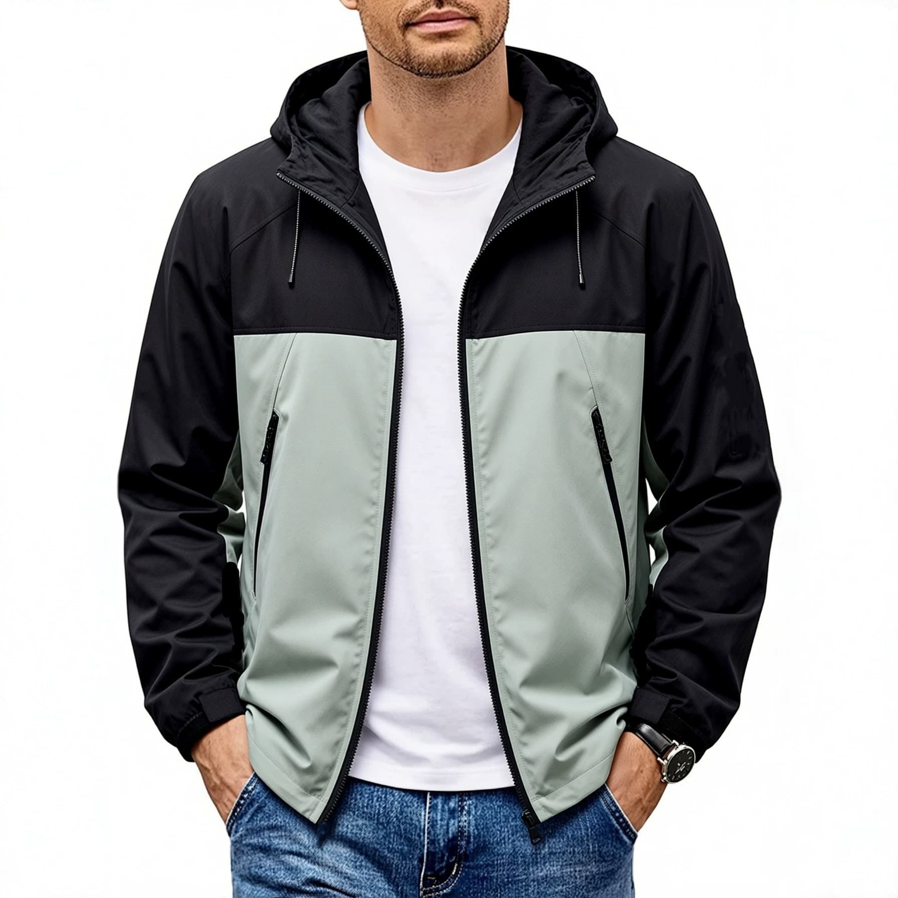 Europe & US TK Men's Lightweight Casual Bomber Waterproof Jacket Baseball Top Coat Mercado OZON Factory