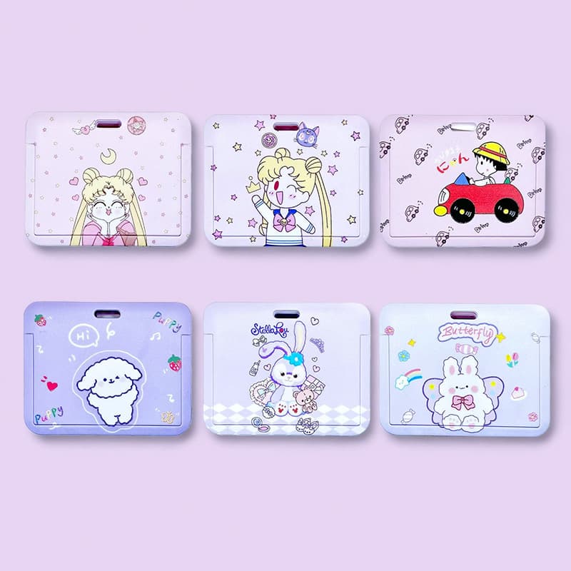 Cute cartoon student card holder, bus card holder, campus card, portable work ID card holder, access control card holder, wholesale
