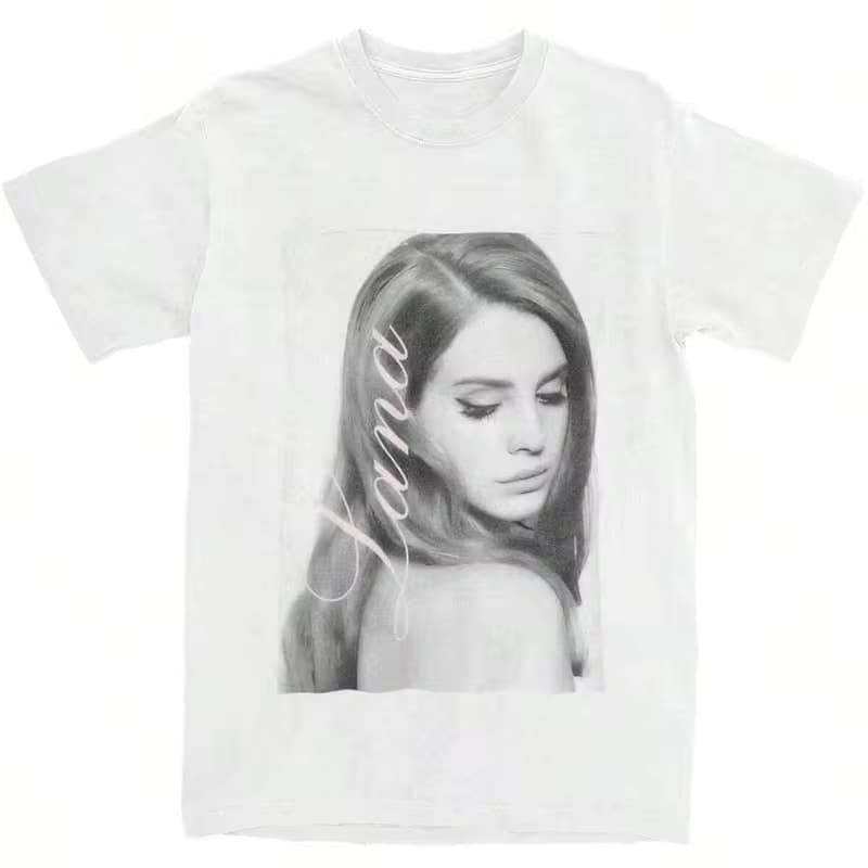 Y2K Harajuku Retro T-Shirt Fashion Lana Del Rey Printed T-Shirt Summer New Style Suitable for Both Men and Women