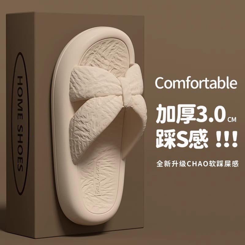 Women's Summer Thick Bottom Slip-On Shoes Home Comfortable Outdoor Wear Anti-Slip Odorless PVC Material Easy to Clean