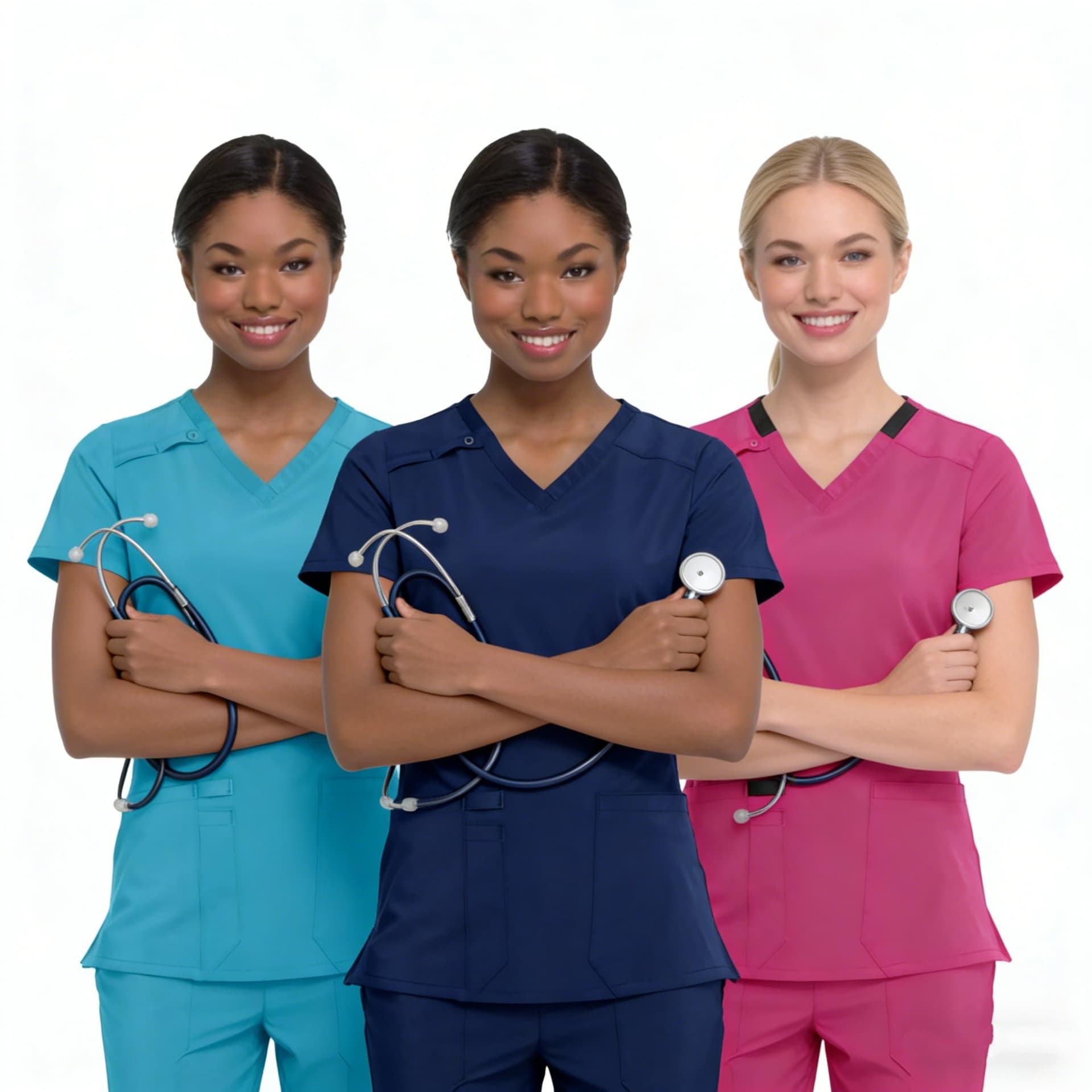 Cross-Border Temu Women's Short-Sleeve Scrub Tops, Hospital Surgical Scrub Tops, Beauty Clinic Doctor Workwear