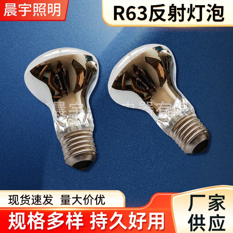 Haining reflector bulb manufacturer wholesales R63 transparent reflector bulbs for outdoor lighting.