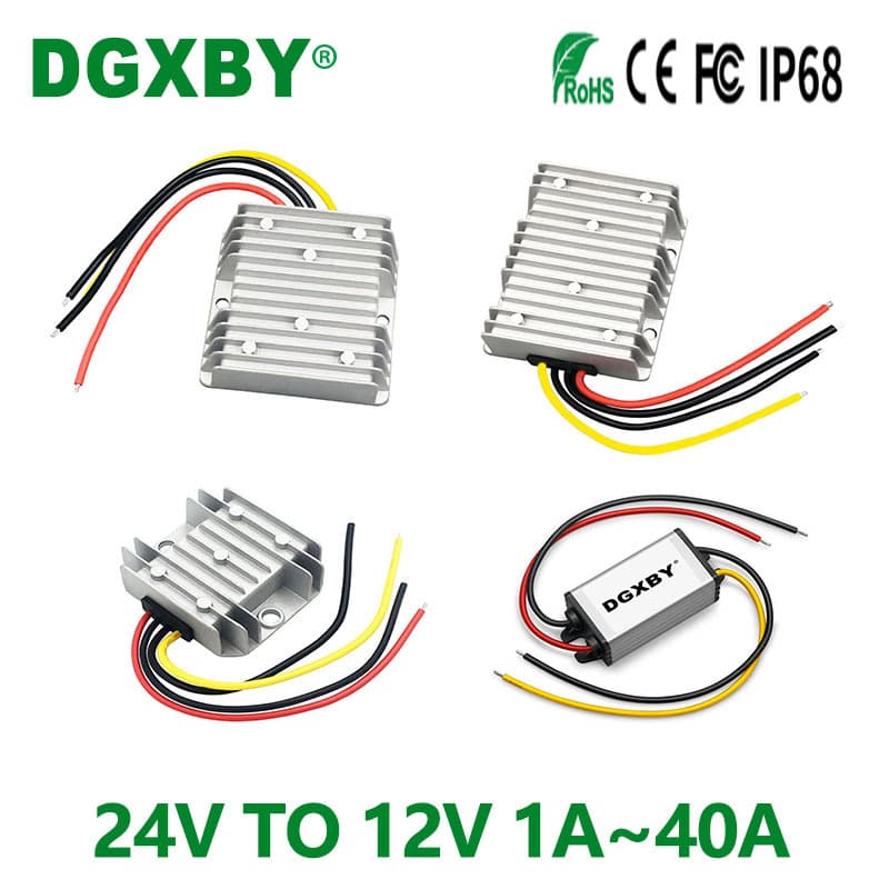 24V to 12V 1A ~ 40A DC Converter 15-40V Step-Down to 12V Voltage Regulator 24V to 12V Car Voltage Regulator