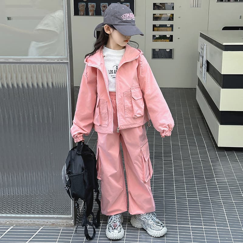 Girls' Fall/Spring Set 2026 New: Stylish Early Autumn Kids' Clothes Trendy Sporty Outfit for Big Girls
