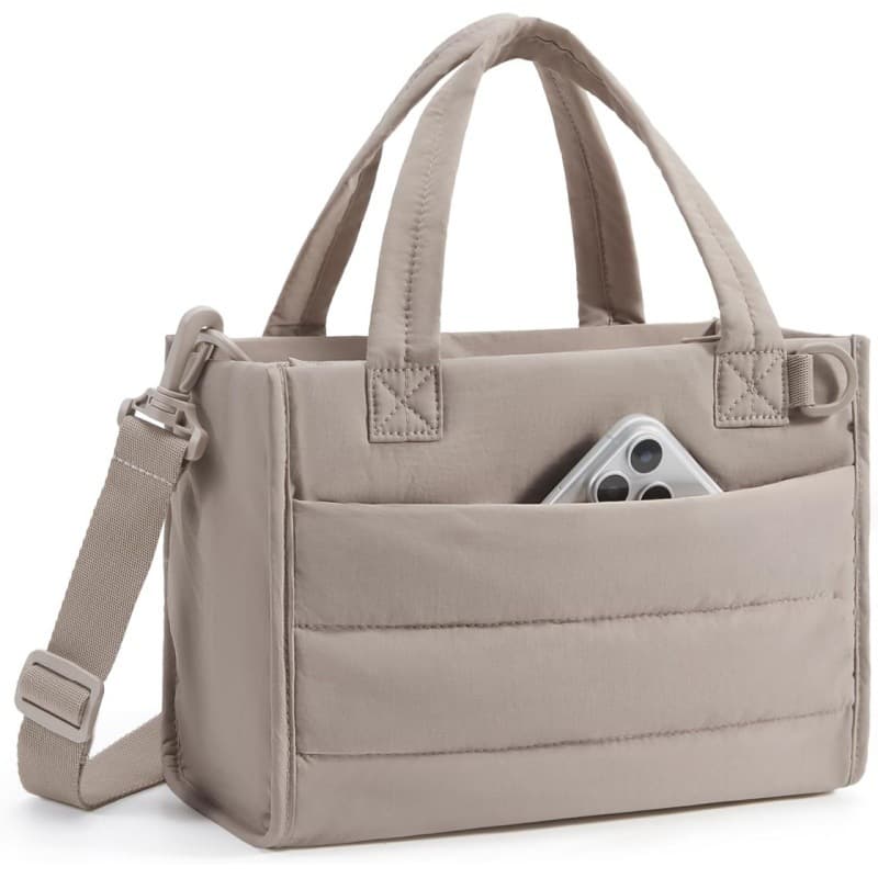 2026 New Cross-Border Down Cotton Tote Bag Quilted Handbag Women Autumn Winter Lightweight Small Laptop Bag Teacher Bag