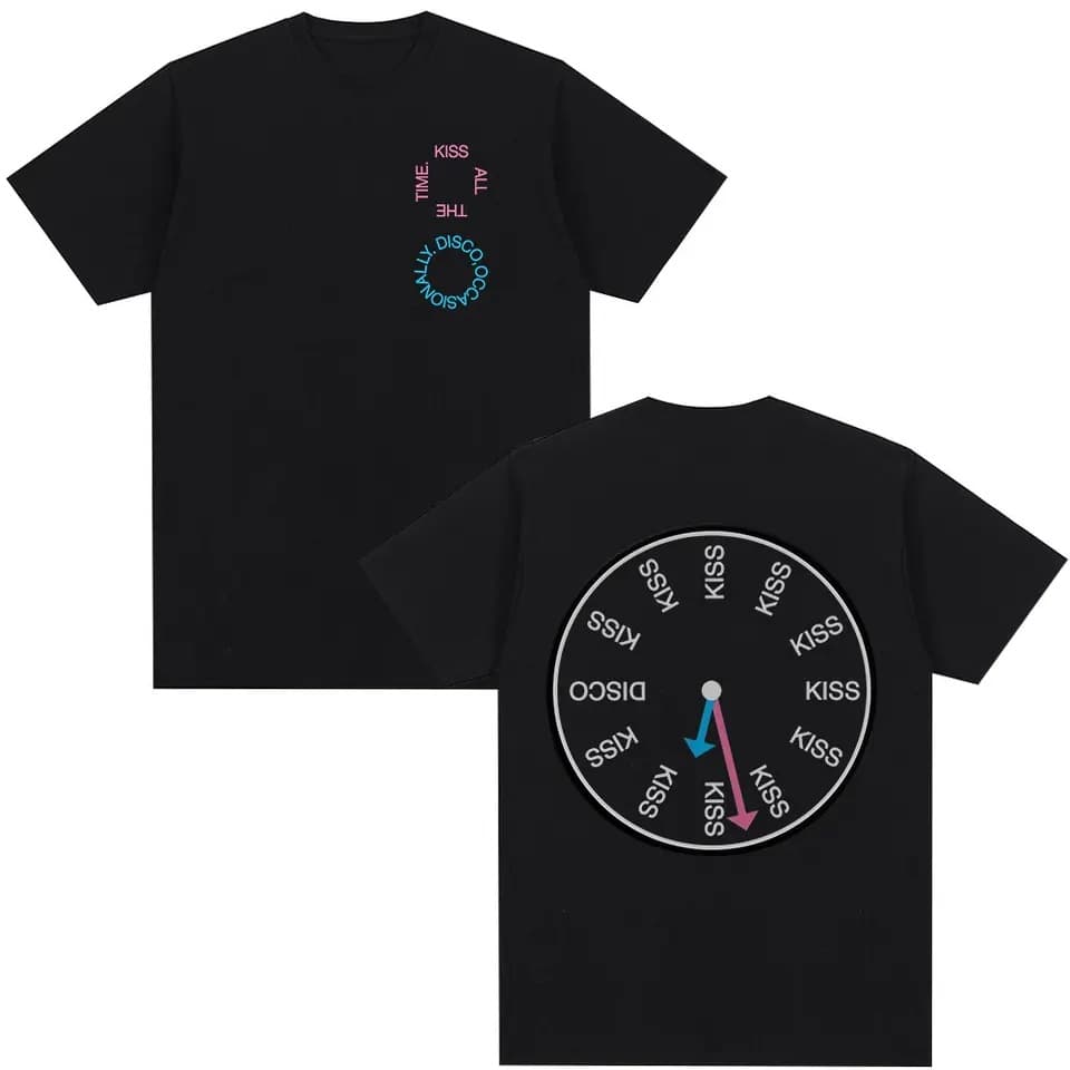 Independent Website European Size Kissing All the Time Disco Occasional Album T-Shirt Men Women Clothing Fashion Original