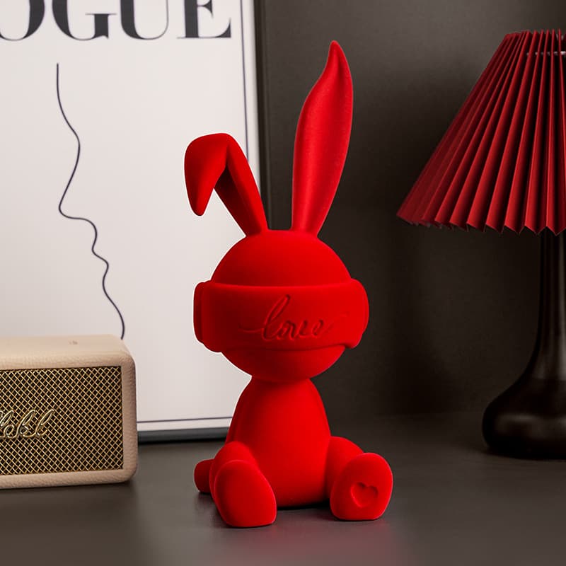 Behan Beauty Rabbit Sitting Posture Ornaments Creative Doll Living Room Desktop Entrance TV Cabinet Advanced Sense Decorations