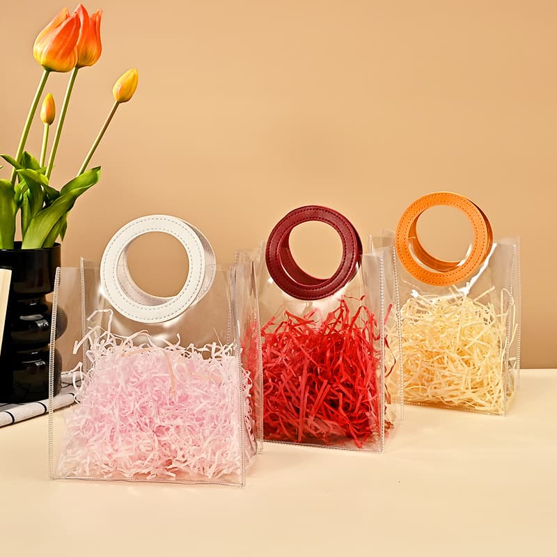 PVC Gift Bag for Wedding Candy, Party Favors, Transparent Handbag, Ins Style