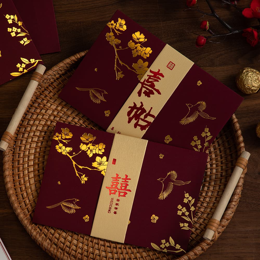 2024 New Style Wedding Invitation Cards, Retro High-end Banquet Paper Invitations, Wholesale Printing