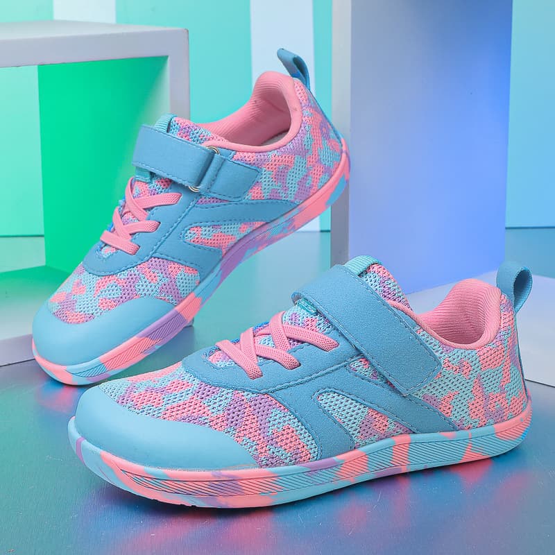 Cross-Border New Children's Wide-Palm Shoes, Wide-Toe Barefoot Shoes, Non-Slip Breathable Outdoor Casual Sports Shoes, Running and Hiking Shoes