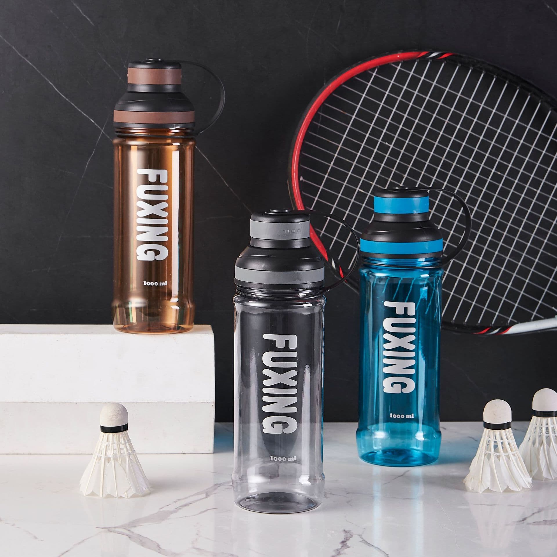Fuxing Large Capacity Sports Water Bottle Summer Outdoor Fitness Gift Plastic PC Cup High Temperature Resistant Space Cup Printing