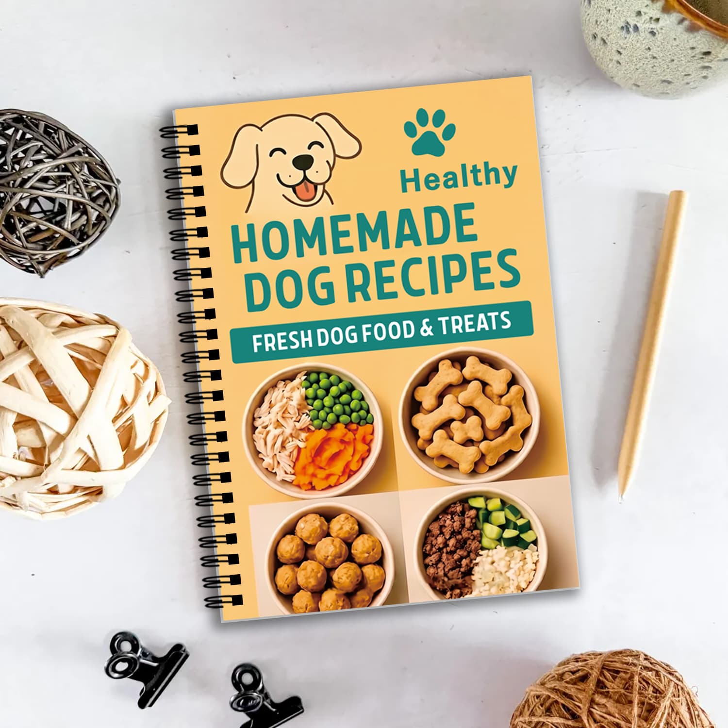 New Cross-Border Healthy Dog Recipe Book Spiral Notebook Homemade Dog Food Recipe Record