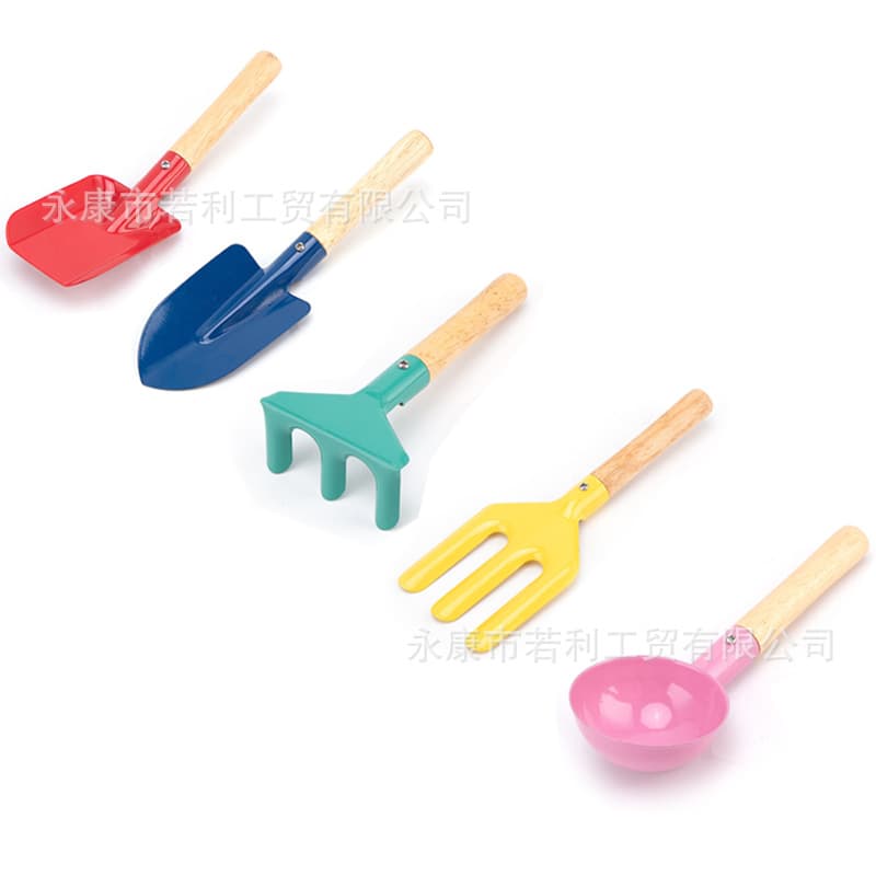 Children's mini garden gardening tools shovel rake spade fork and spoon five-piece set succulent plant growing vegetables and flowers three-piece set